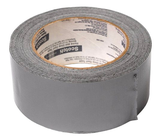A roll of grey duct tape.